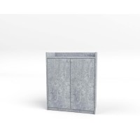 Tủ Giày Gỗ Ngang 70cm Xám