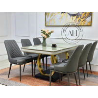 BỘ BÀN ĂN 6GHẾ CHÂN OO 