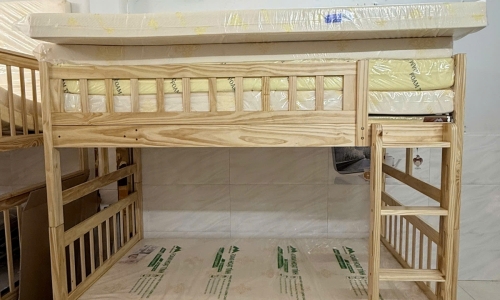 Giường tầng cho bé trai kiểu dáng hiện đại