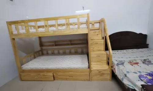 Giường tầng giá rẻ cho bé có tủ đựng đồ