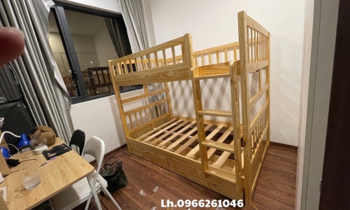Giường tầng giá rẻ trẻ em lắp ráp nhanh – tiện lợi