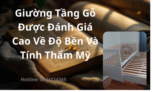Giường Tầng Gỗ Được Đánh Giá Cao Về Độ Bền Và Tính Thẩm Mỹ