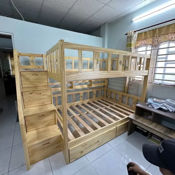 Giường Tầng OH m4/m4 Tự Nhiên