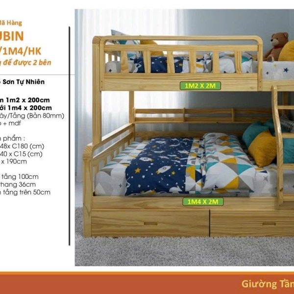 Giường Tầng UBIN 1m2/1m4