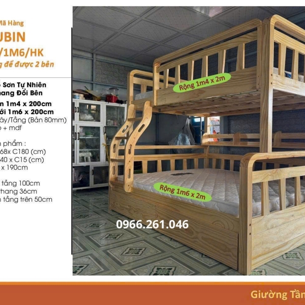 Giường Tầng UBIN 1m4/1m6