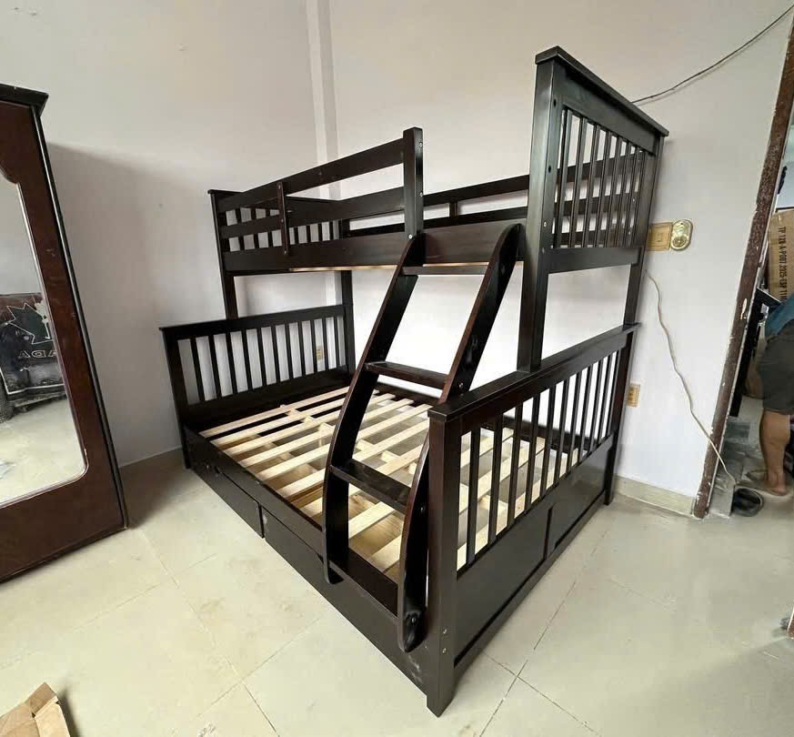 Giường Tầng AH028 1m,1m4 Đen