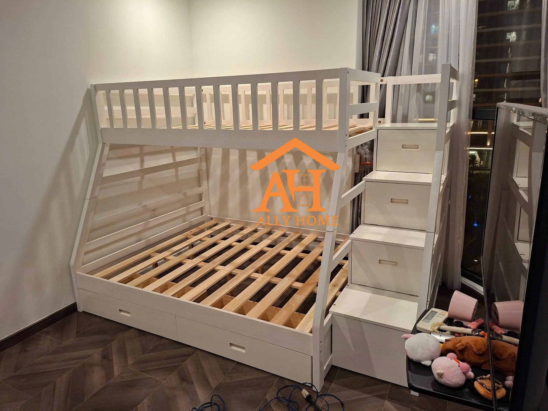 Giường Tầng Ah192 1m/1m4 Trắng