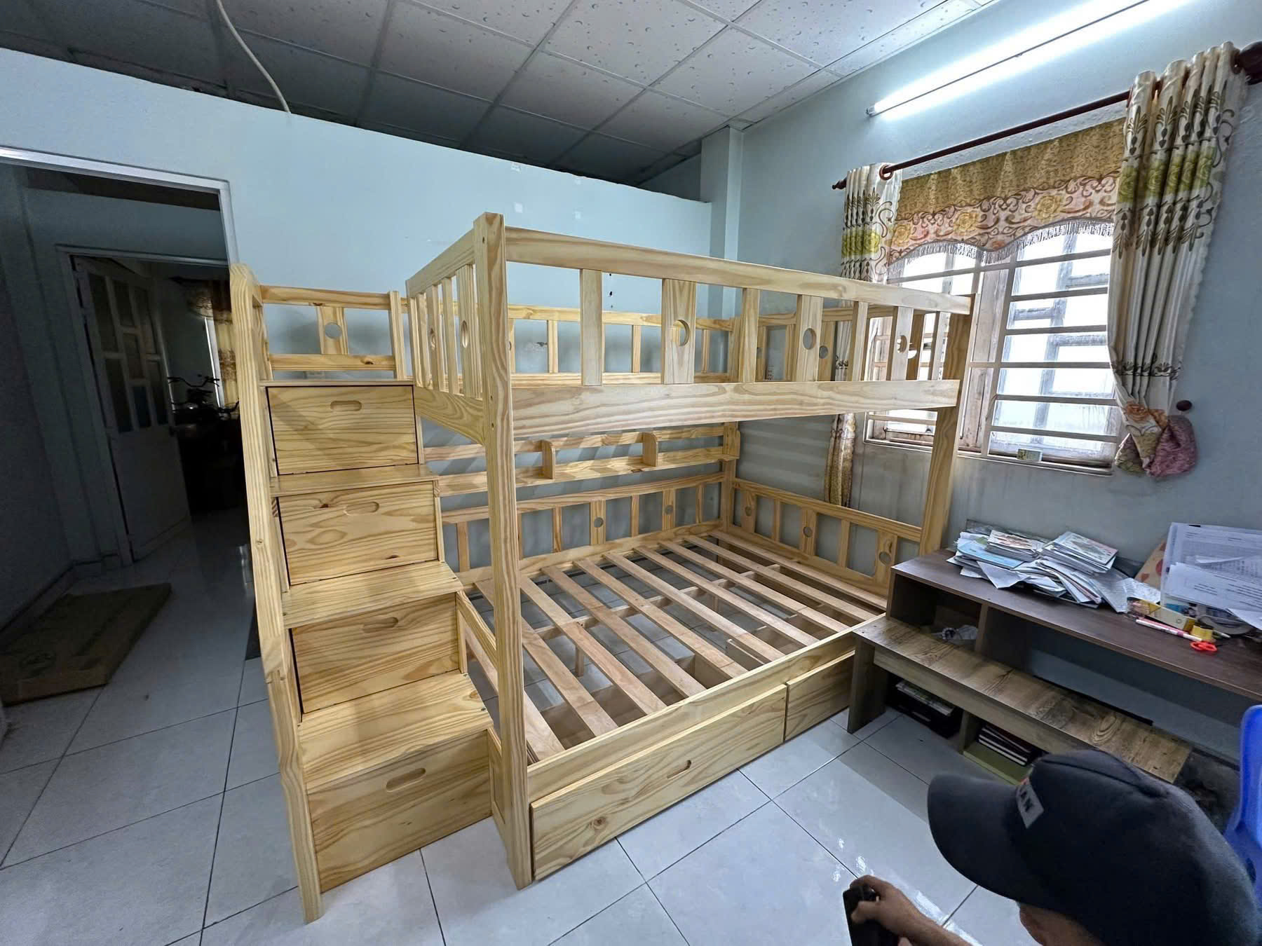 Giường Tầng OH m4/m4 Tự Nhiên