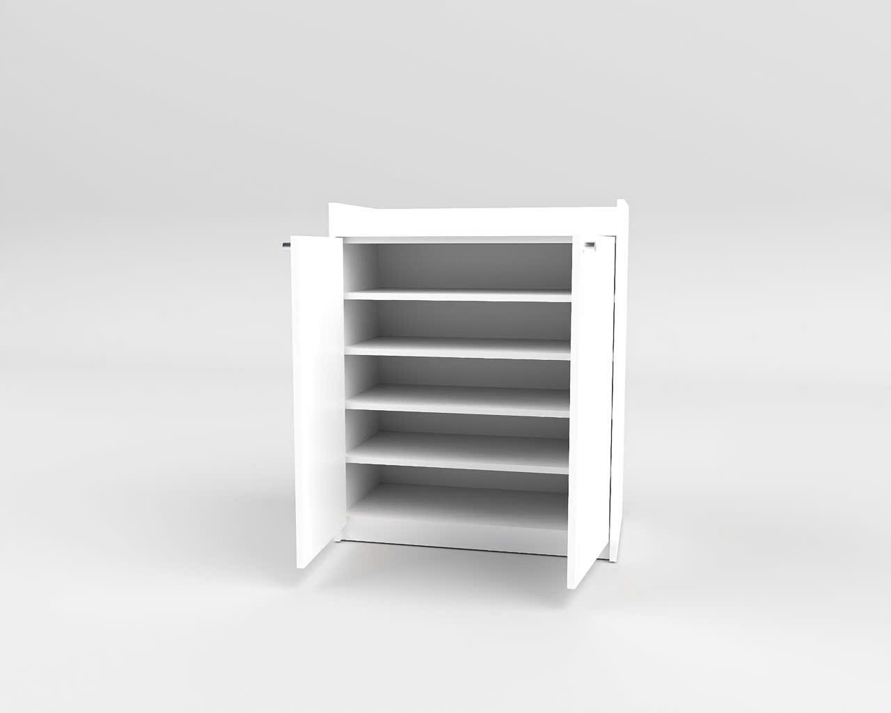 Tủ Giày Gỗ Ngang 70cm Trắng