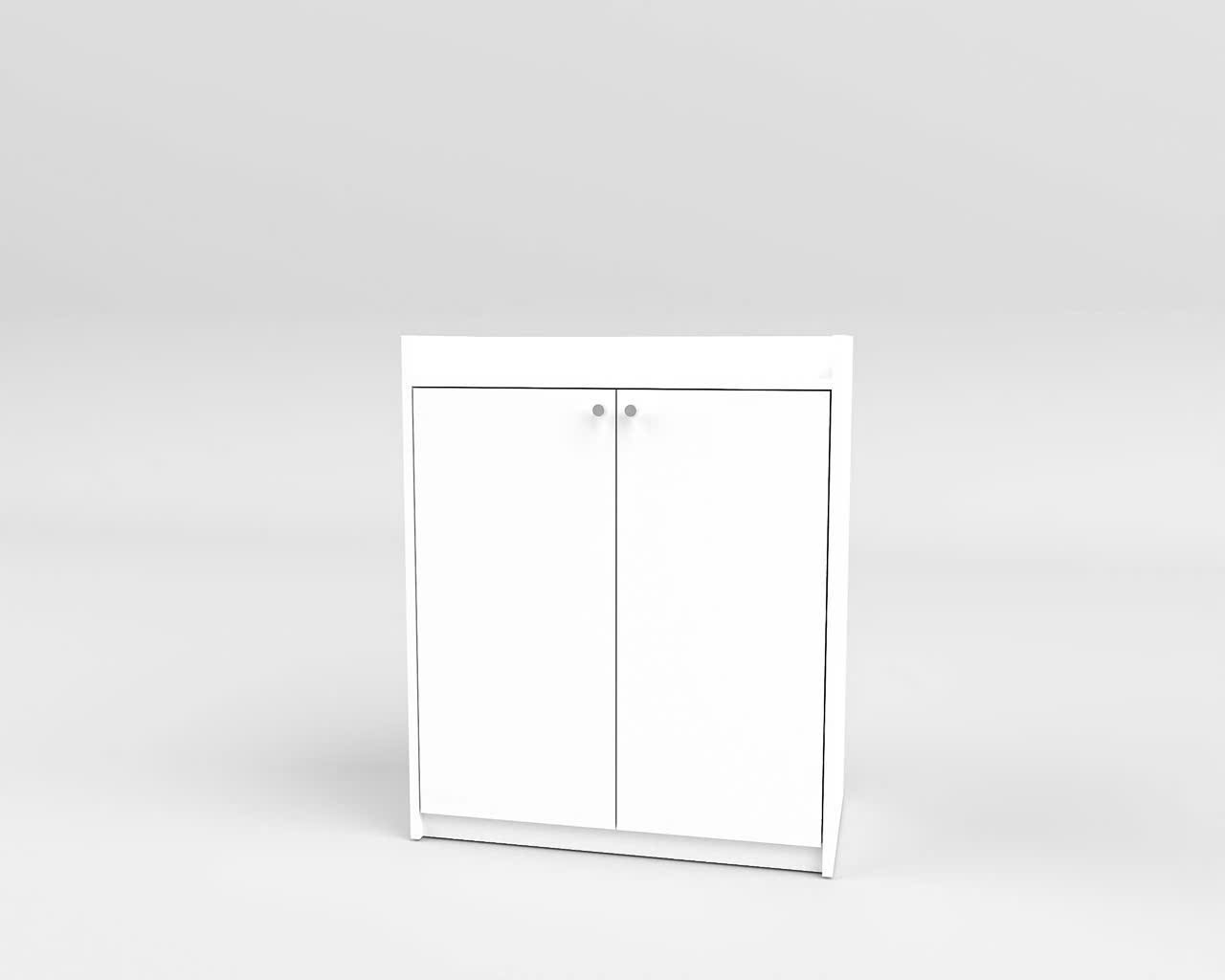 Tủ Giày Gỗ Ngang 70cm Trắng