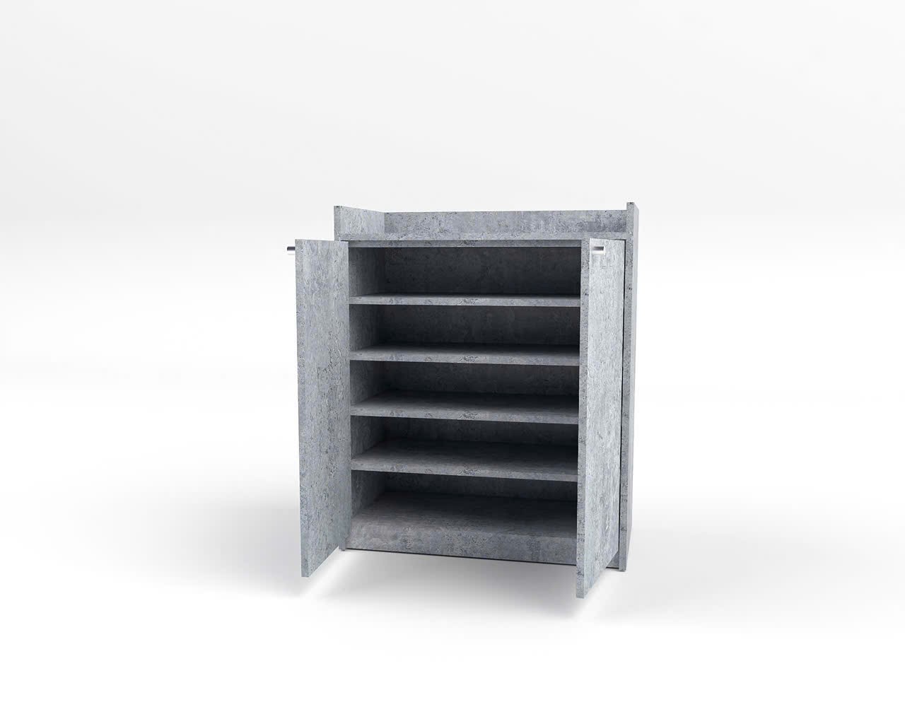 Tủ Giày Gỗ Ngang 70cm Xám