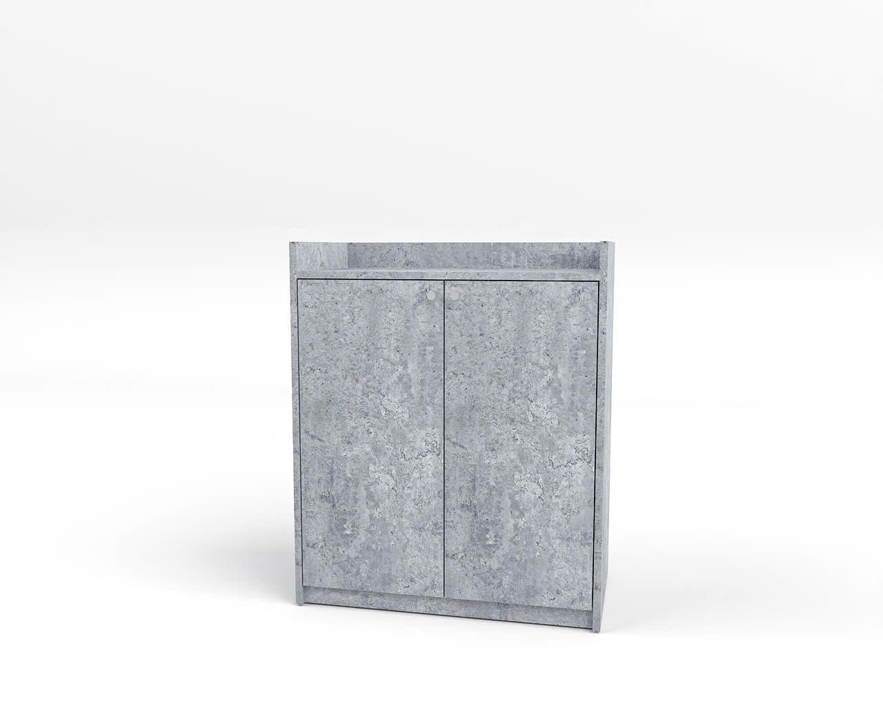 Tủ Giày Gỗ Ngang 70cm Xám