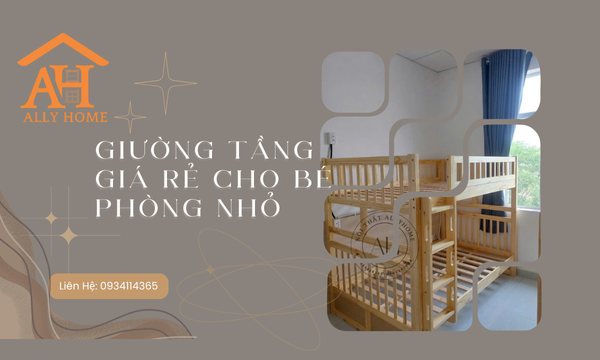 Giường tầng giá rẻ cho bé phòng nhỏ 