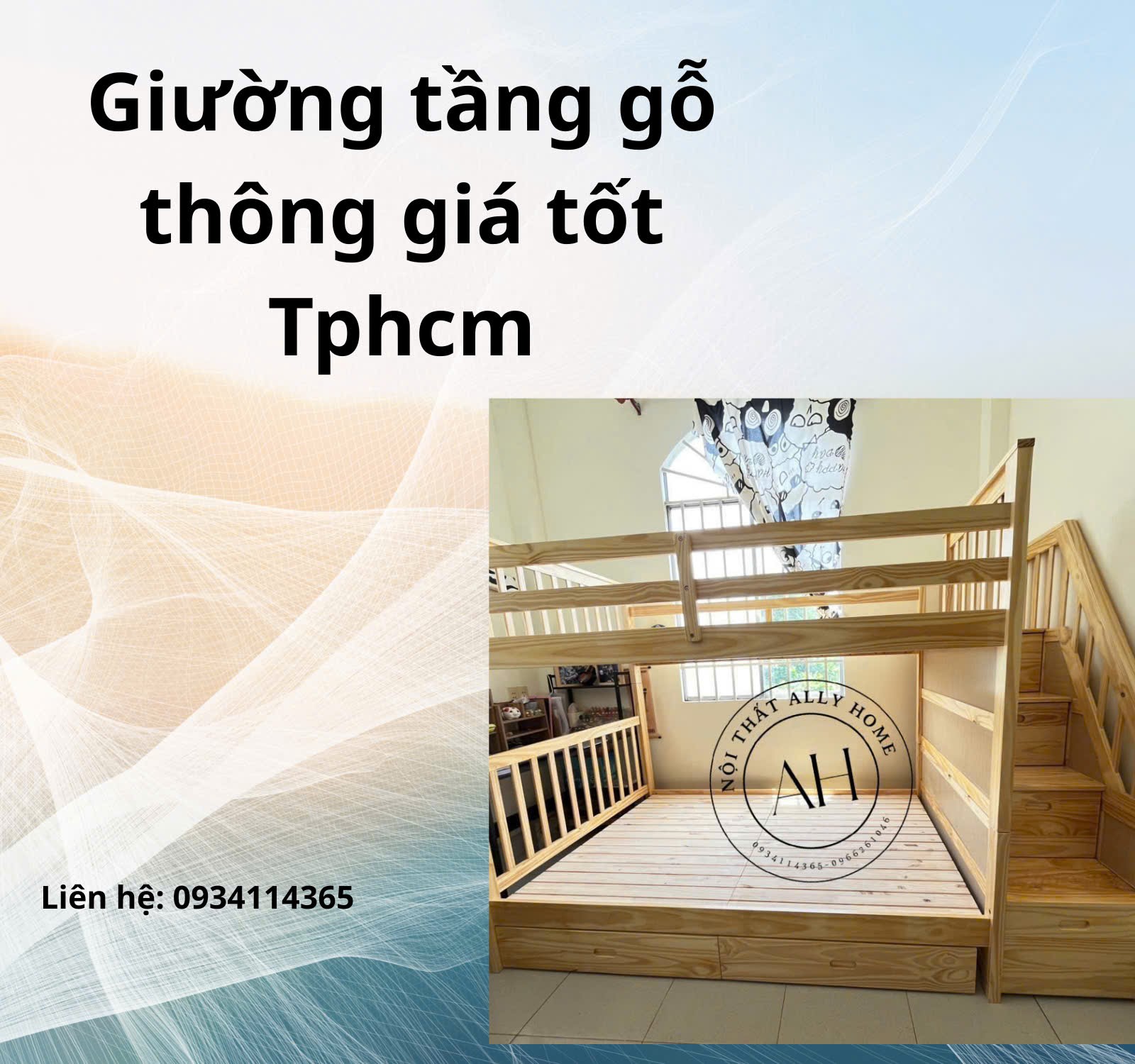 giường tầng gỗ thông giá tốt tphcm