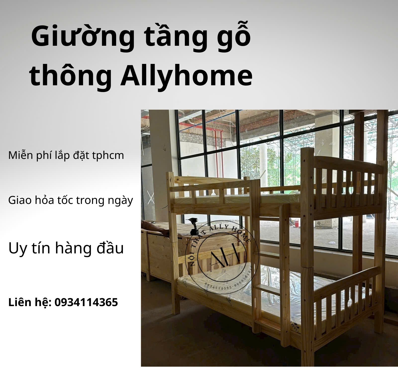 giường tầng phòng trọ nhỏ tiết kiệm diện tích